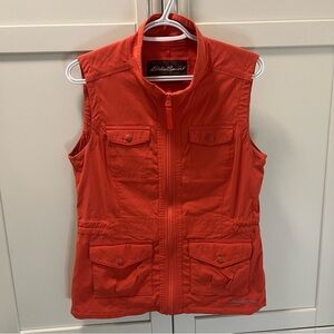 EDDIE BAUER Travex Red Utility Vest Womens Size Medium